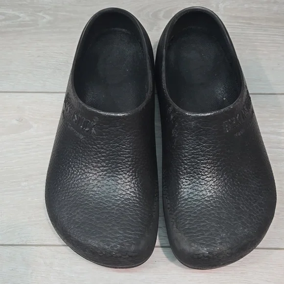 Birkenstock Women Black Clogs Outdoor Shoes Sz W9 M7 - Picture 3 of 12